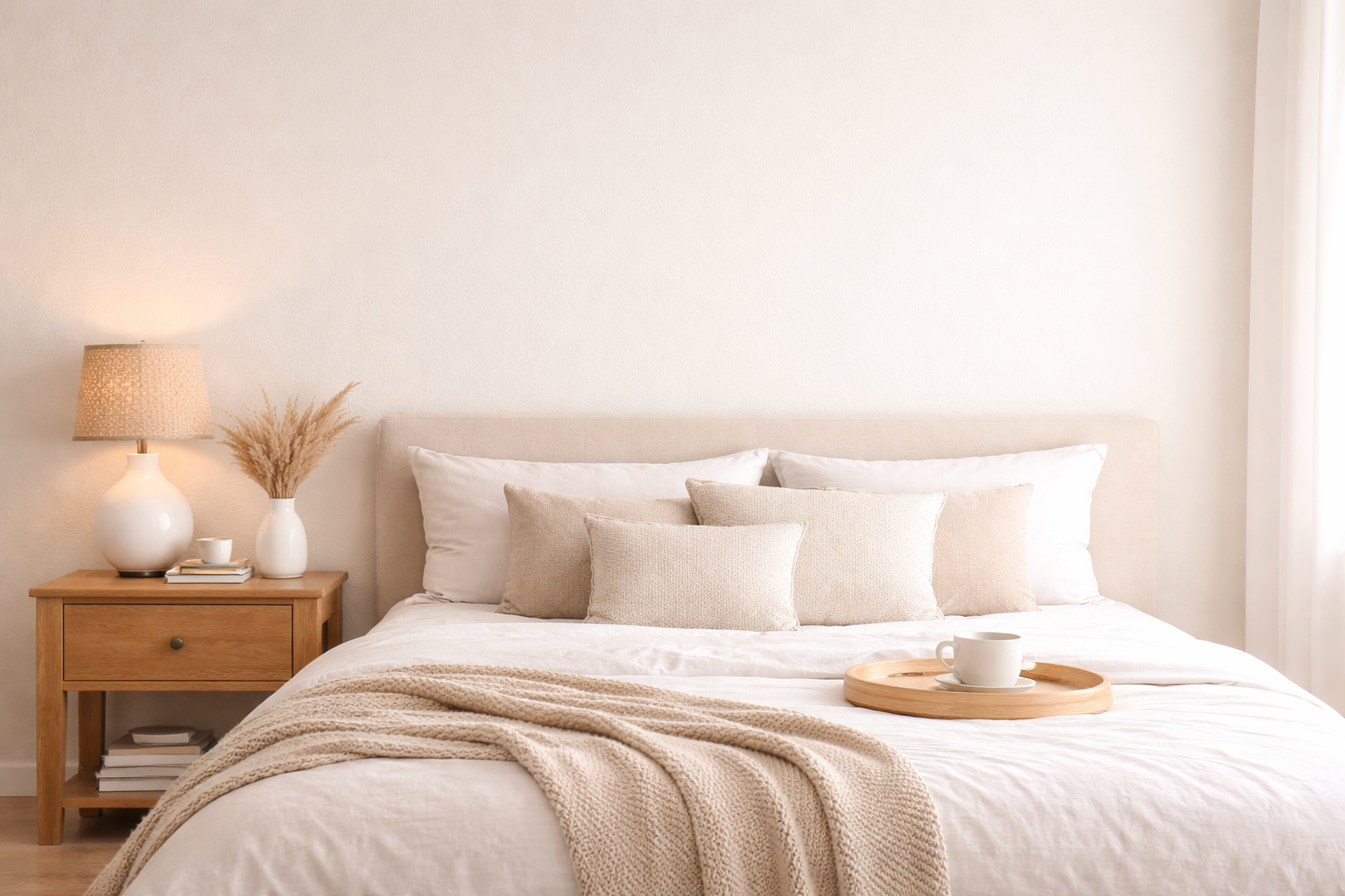 simple bedroom colour warm beige