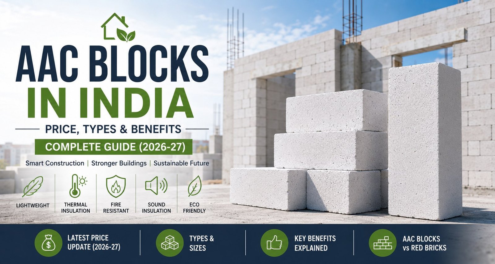 AAC Blocks in India: Price, Types & Benefits Complete Guide