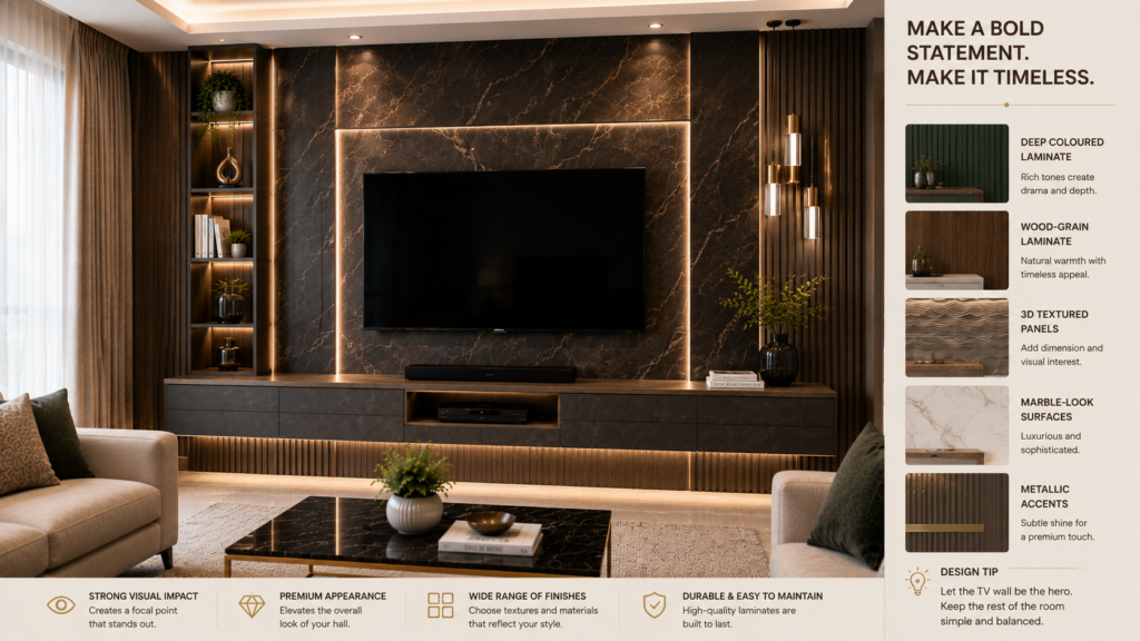 Statement TV Units with Bold Laminate