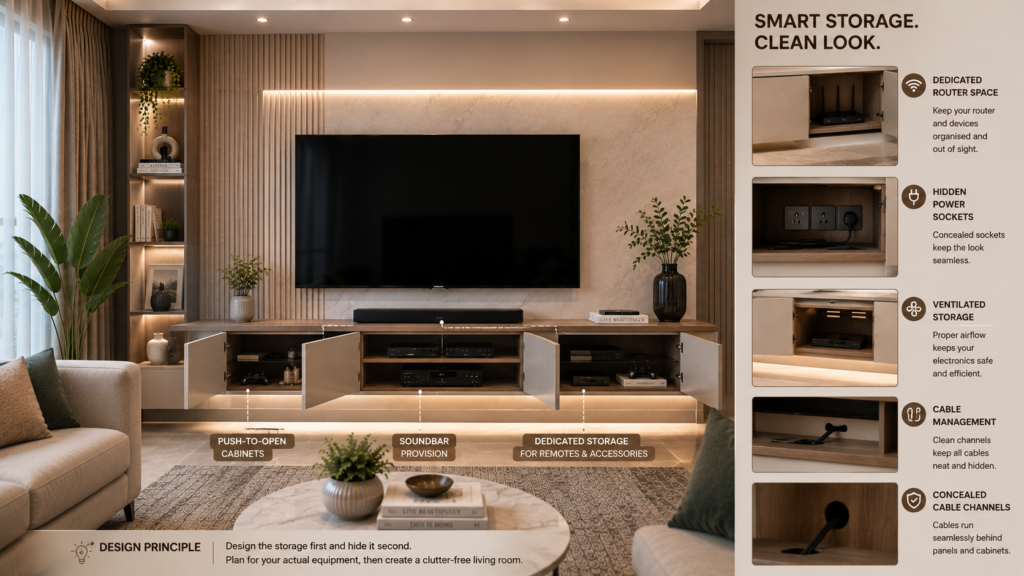 TV Units with Hidden Storage