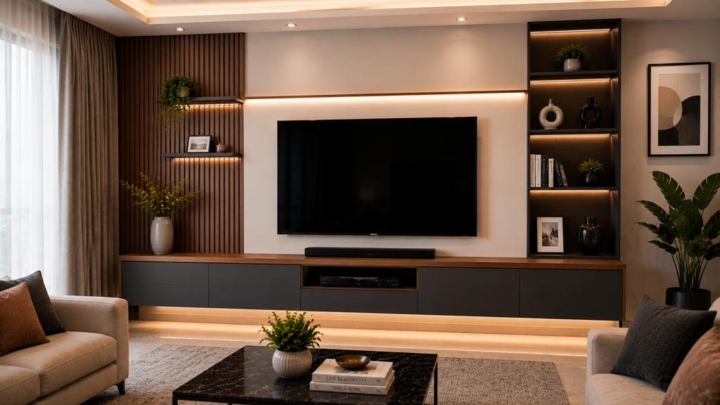 Two-Tone Colour Block TV Units