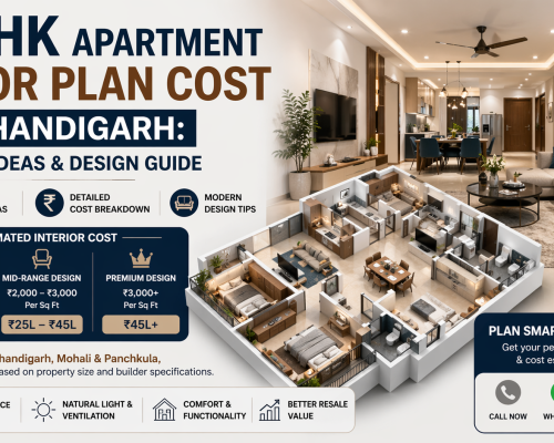 3 BHK Apartment Floor Plan Cost in Chandigarh (2026): Layout Ideas & Design Guide